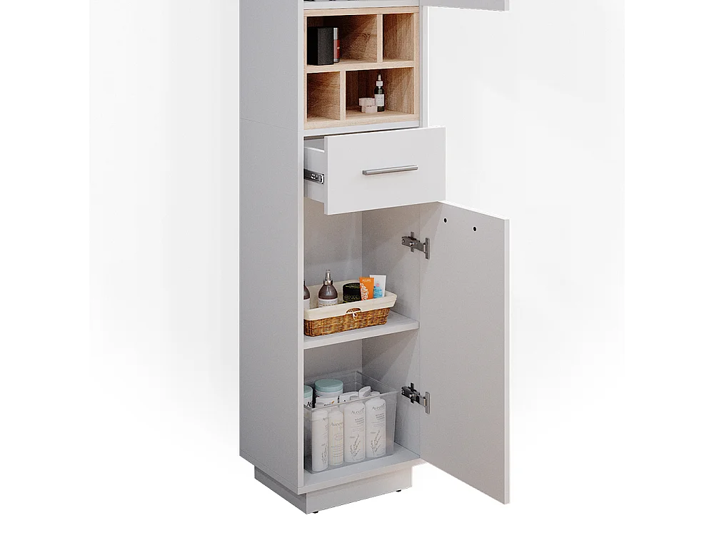 Badschrank weiß 38x30x190 beatrice