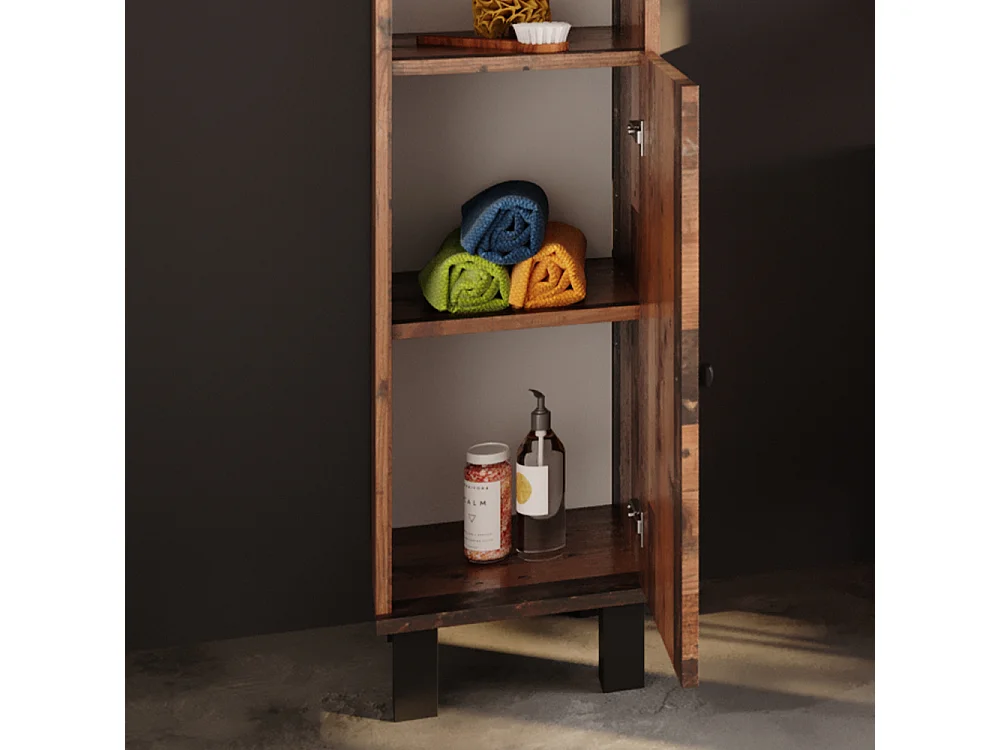 Meuble salle de bain chêne rustique 30x30x190 fynn