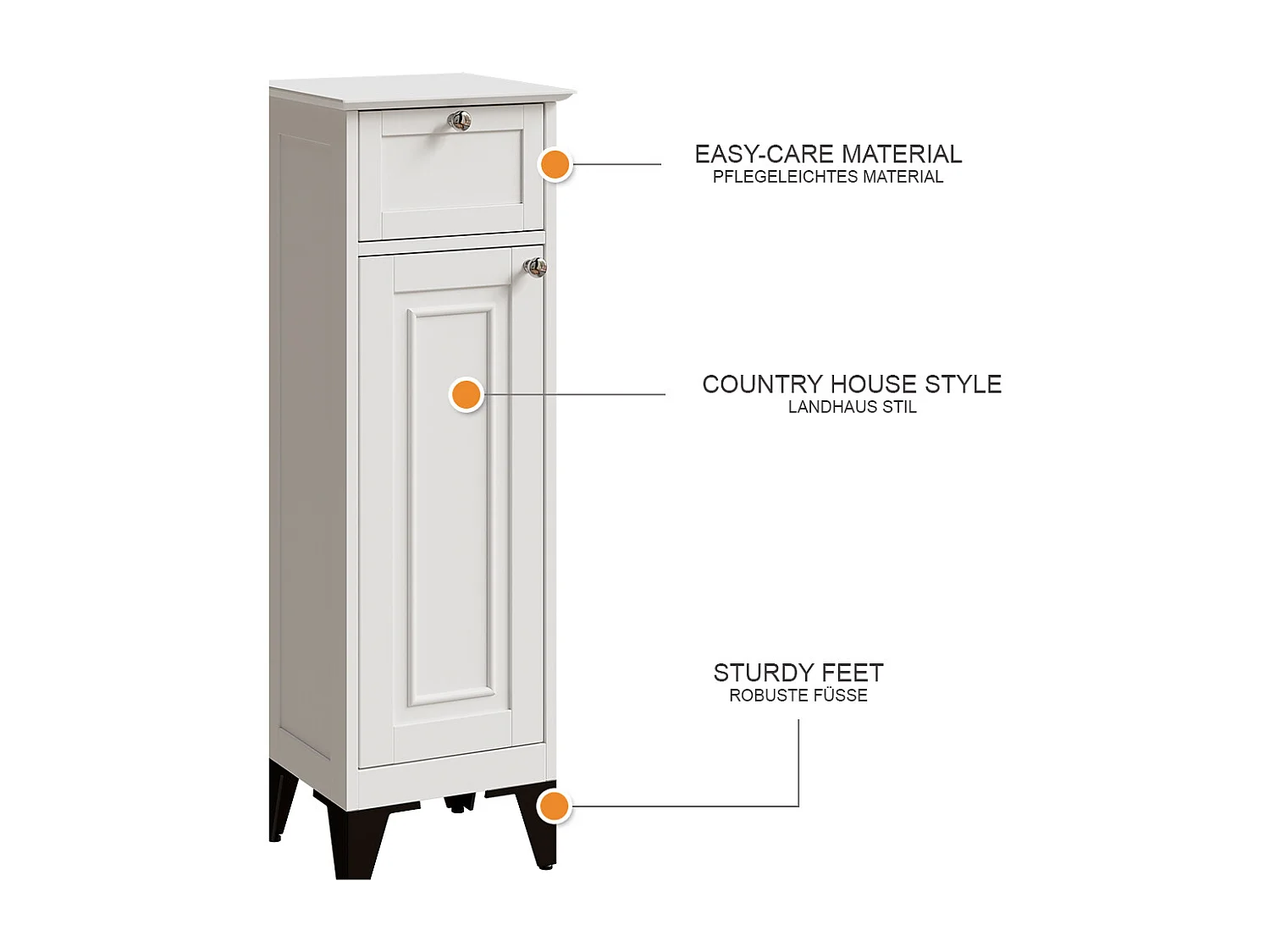 Badschrank weiß 32x30x92 vanity