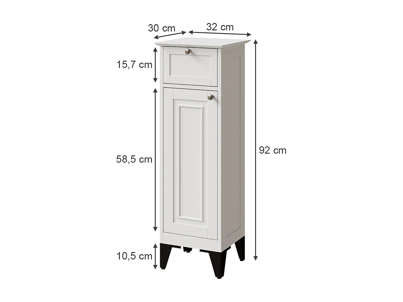 Armoire de salle de bain blanc 32x30x92 vanity
