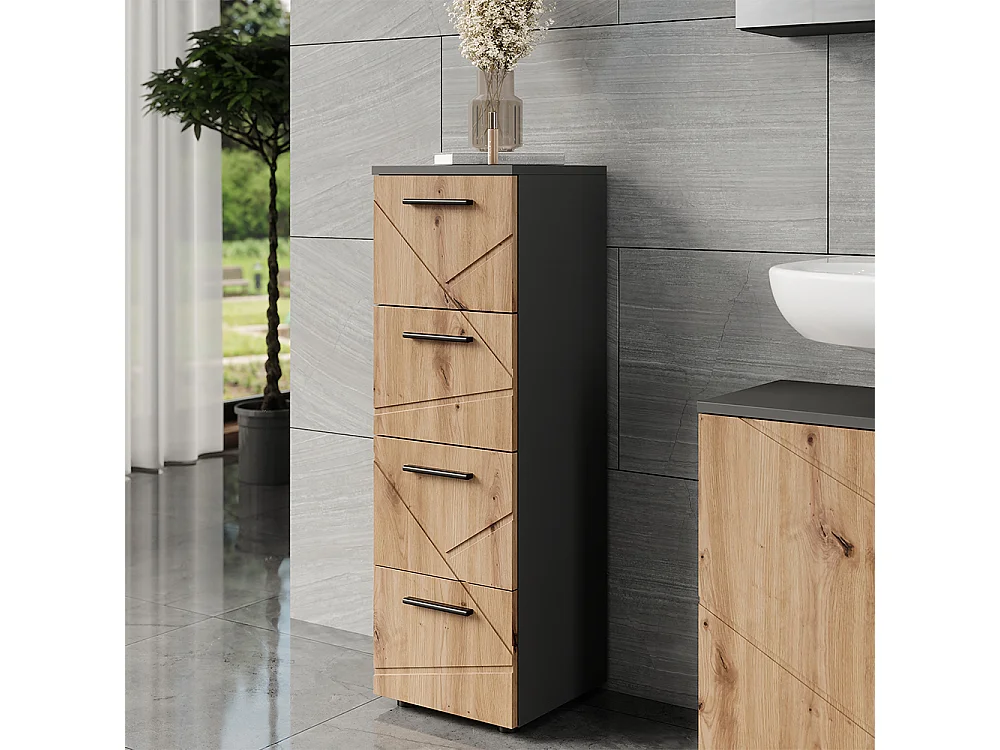 Midischrank anthrazit/artisan 30x30x95 irma