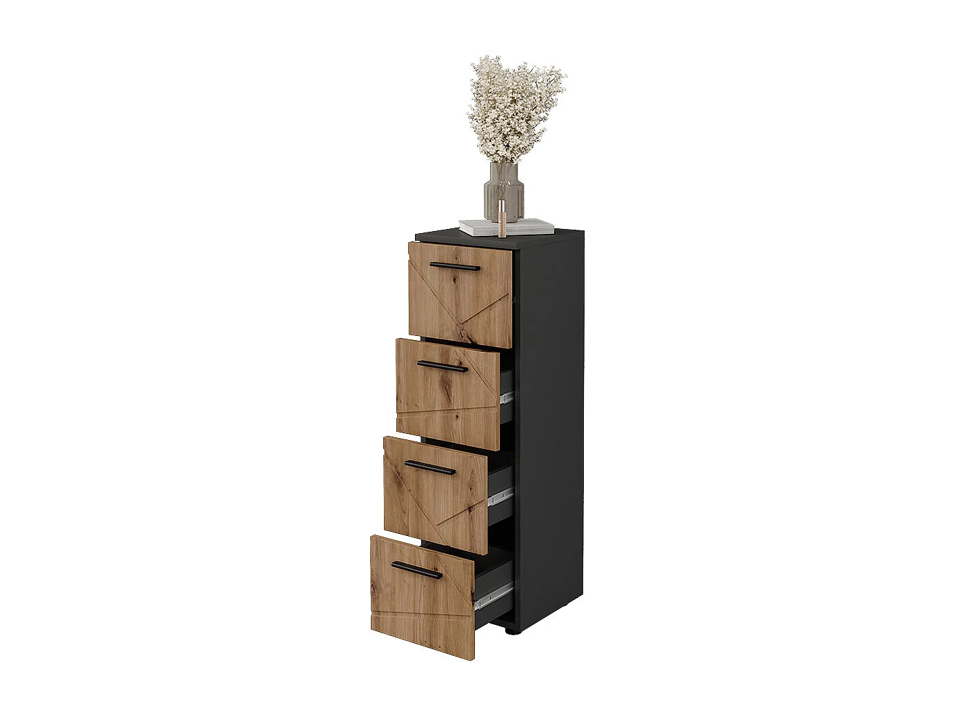 Midischrank anthrazit/artisan 30x30x95 irma