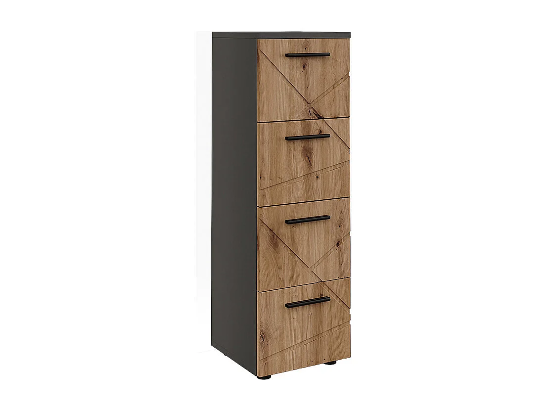 Armoire Midischrank anthracite/artisan 30x30x95 irma