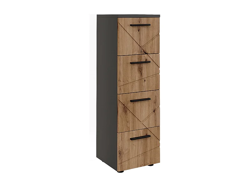 Mobiletto midi antracite/artisan 30x30x95 irma