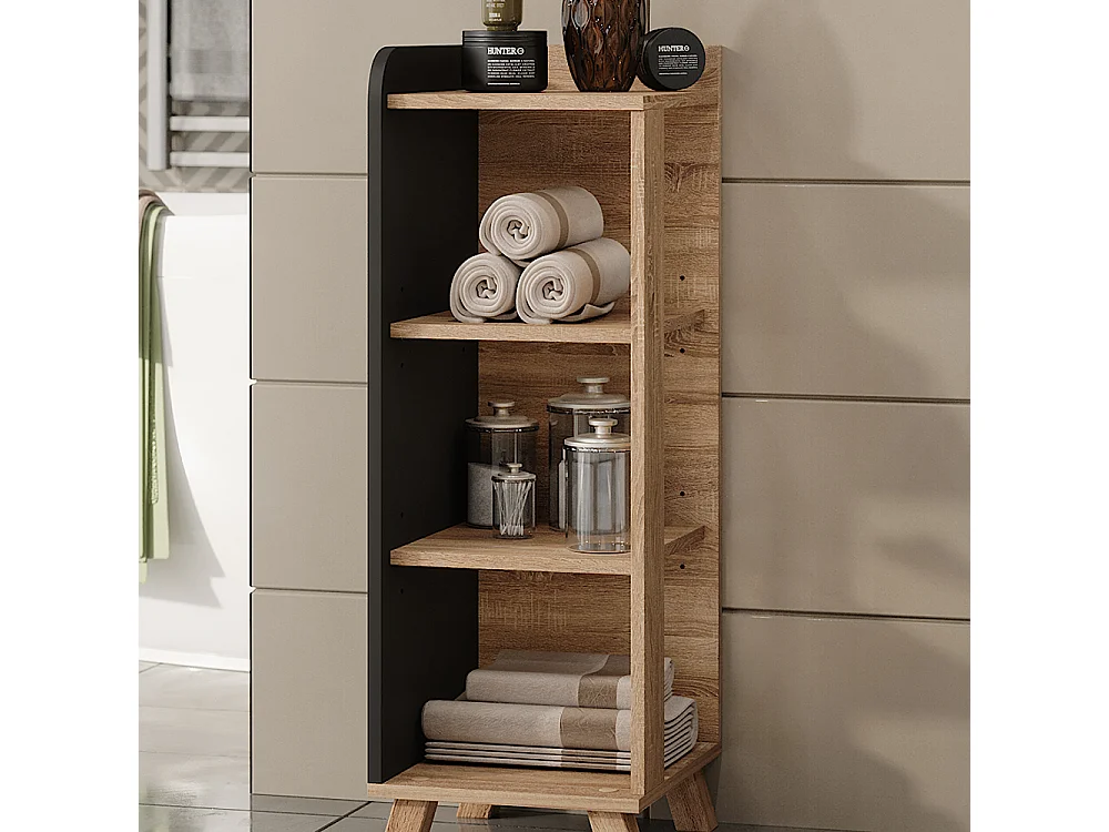 Armoire Midisch sonoma/anthracite 30x35x90 karen