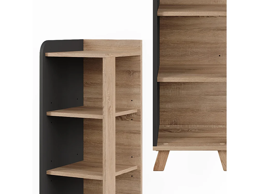 Mueble Midi sonoma/antracita 30x35x90 karen