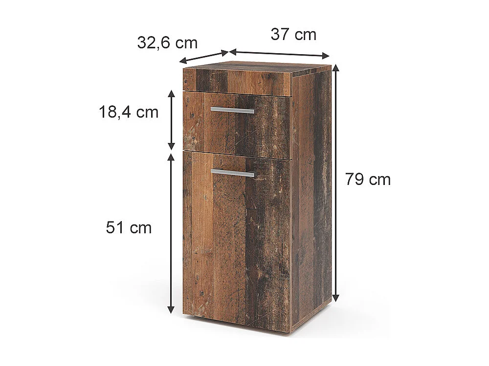 Midischrank oldstyle 37x32.6x79 luna