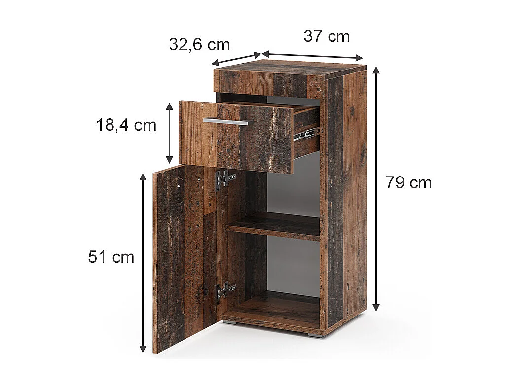 Midikast oldstyle 37x32.6x79 luna