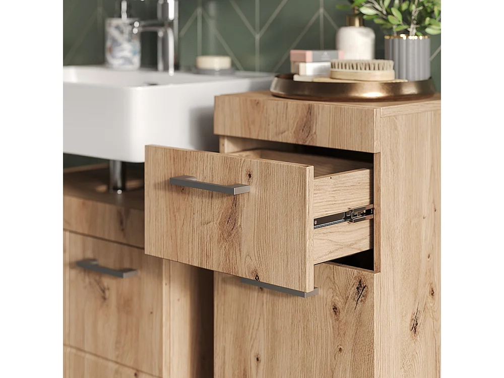 Halfhoge kast eiken wotan 37x32.6x79 luna