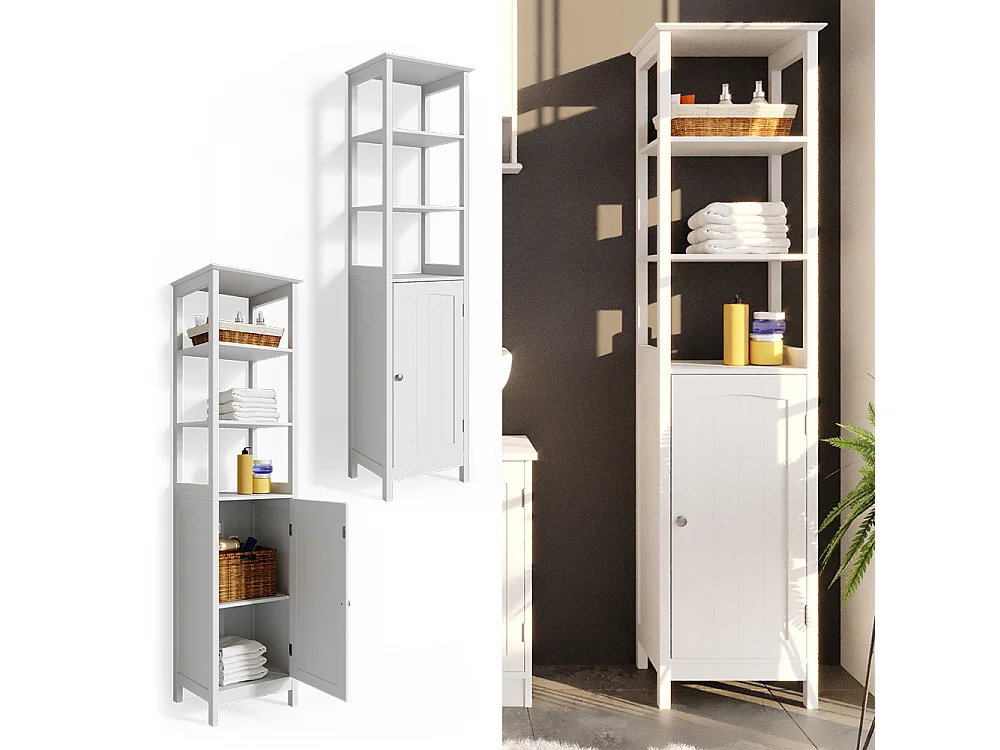 Meuble salle de bain blanc 40x32x160 bianco