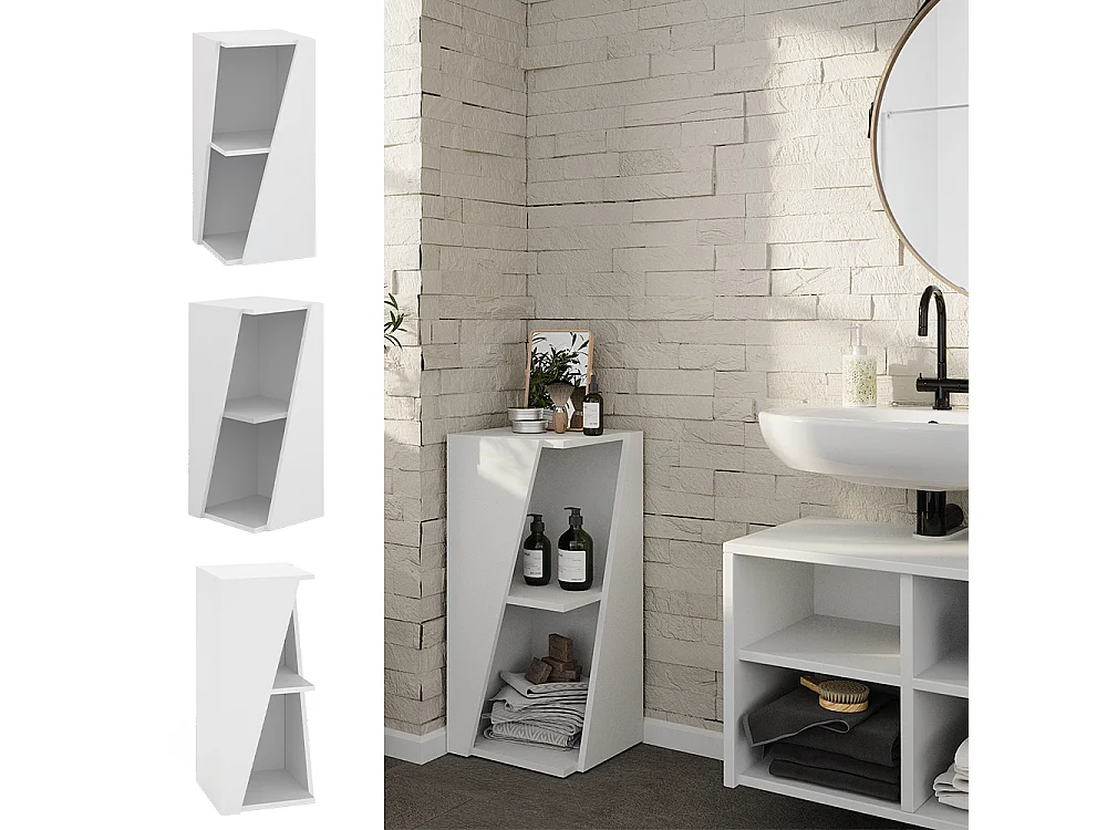 Meuble salle de bain blanc 31.6x31.6x70.5 benno