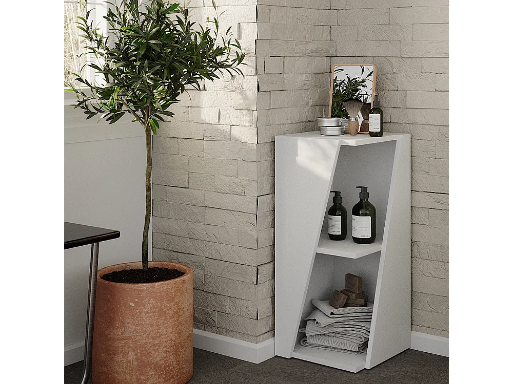 Meuble salle de bain blanc 31.6x31.6x70.5 benno