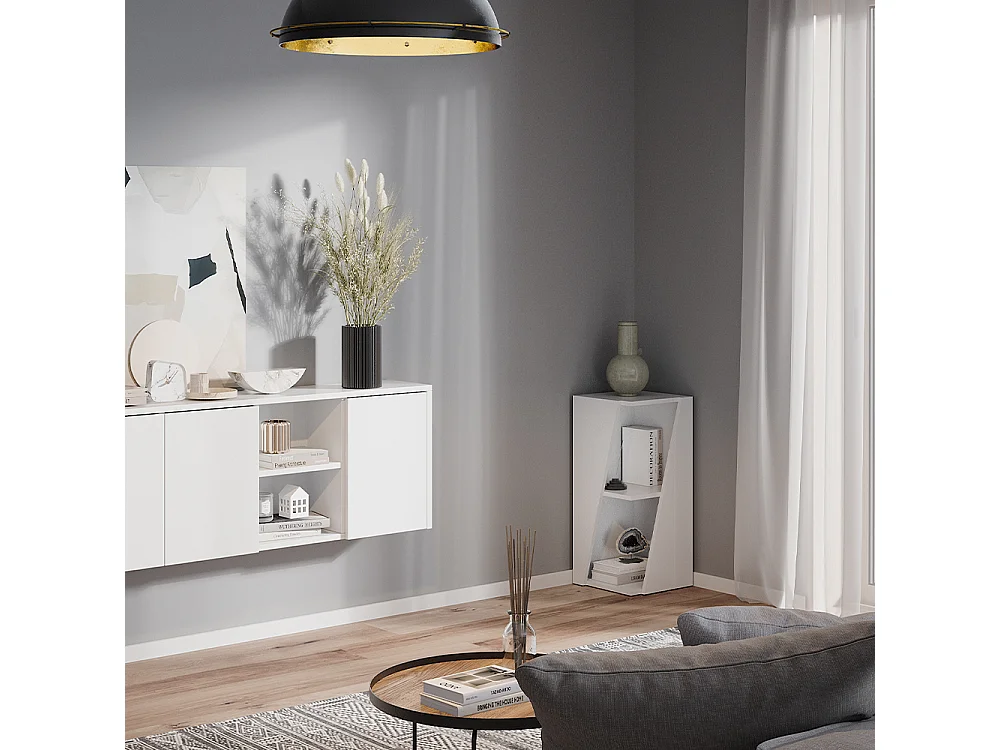 Meuble salle de bain blanc 31.6x31.6x70.5 benno