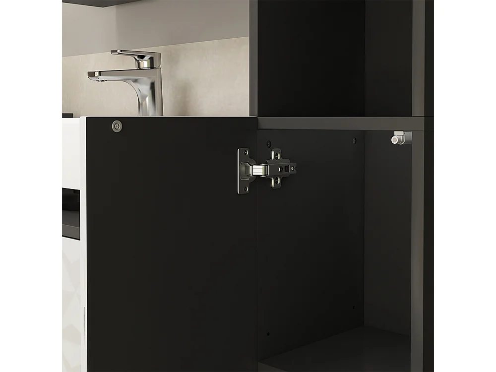 Meuble salle de bain noir 30x30x189.5 edge