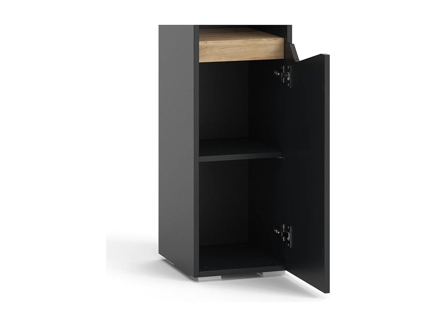 Meuble salle de bain anthracite/artisan 30x35x180 marelle