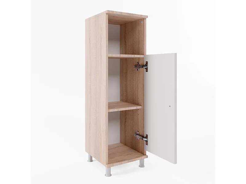Midischrank sonoma/weiß 30x30x95 fynn