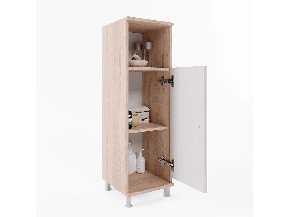 Midischrank sonoma/weiß 30x30x95 fynn