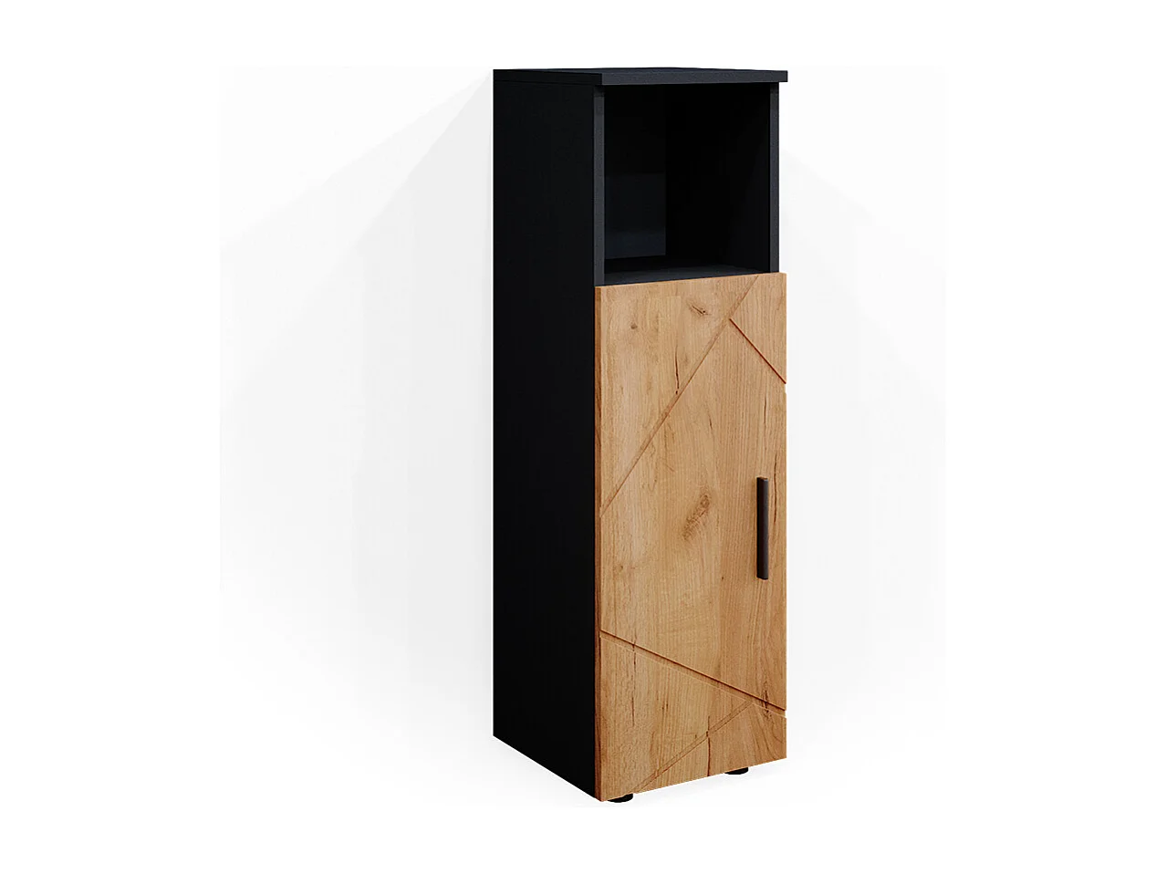 Midischrank goldkraft eiche/anthrazit 30x30x95 irma