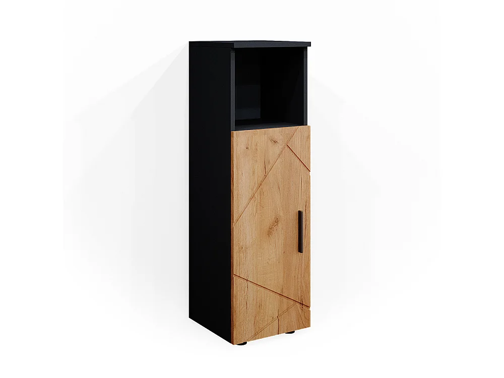Mobiletto bagno Rovere dorato/antracite 30x30x95 irma