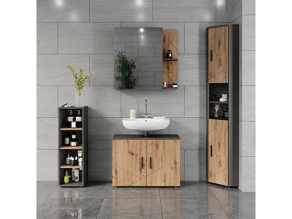 Midischrank anthracite/artisan 30x30x95 irma