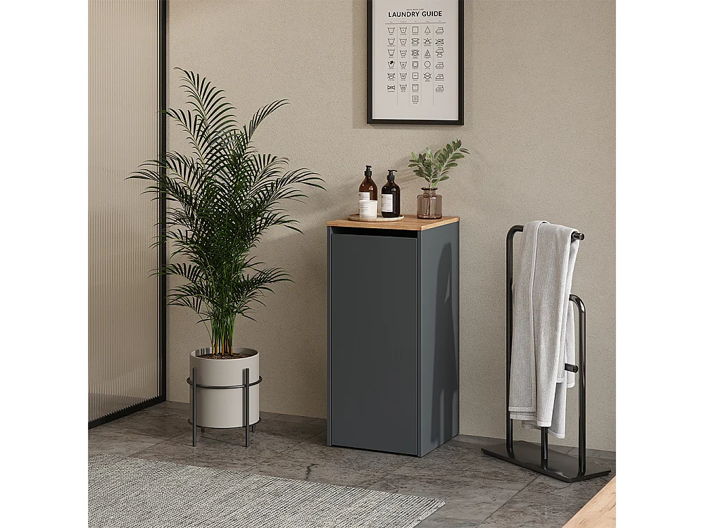 Badschrank anthrazit/goldkraft eiche 40.2x40.5x88.2 viktor