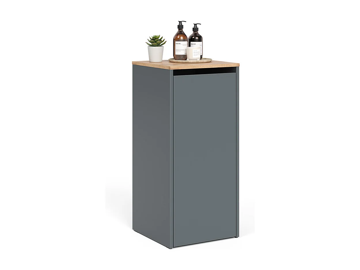 Badeværelsesskab antracit/gylden eg 40.2x40.5x88.2 viktor