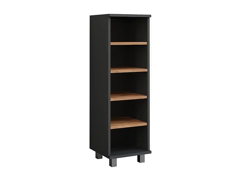 Midischrank anthrazit/goldkraft eiche 30.2x30x95 ilias