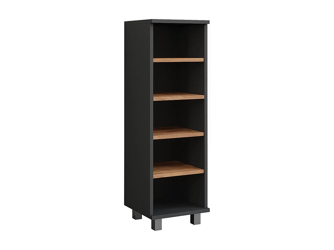 Midischrank anthrazit/goldkraft eiche 30.2x30x95 ilias