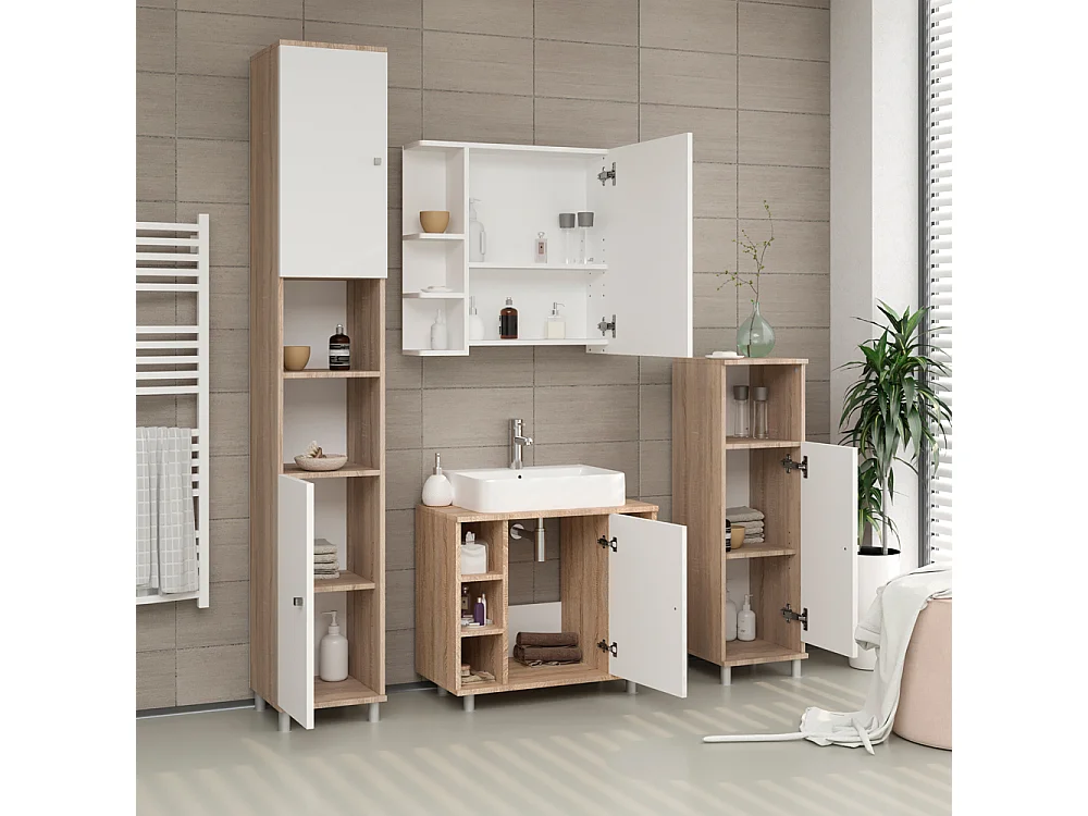 Meuble salle de bain sonoma 30x30x190 fynn