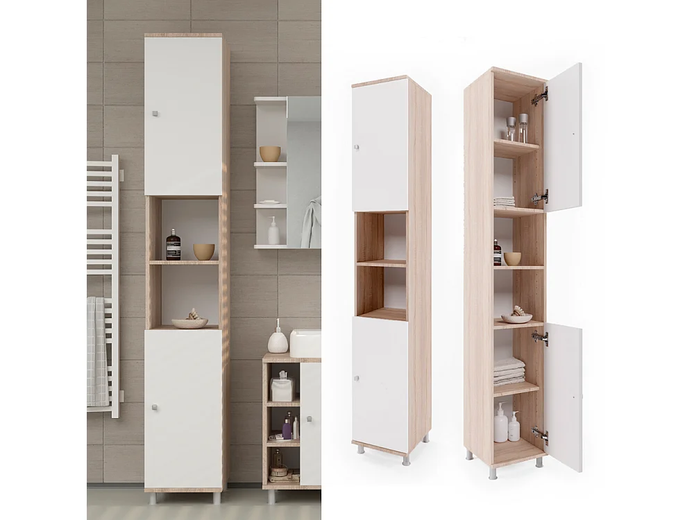 Meuble salle de bain sonoma 30x30x190 fynn