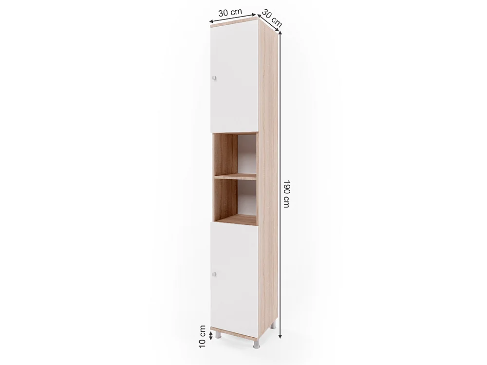 Meuble salle de bain sonoma 30x30x190 fynn