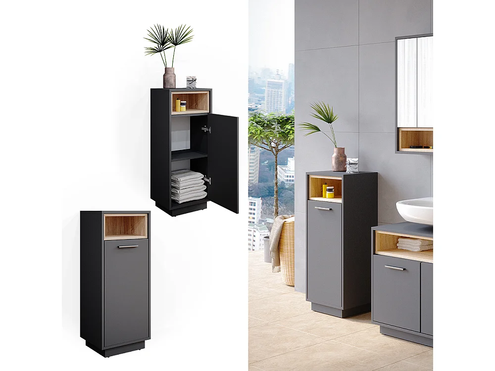 Midischrank anthrazit 38x30x93 beatrice