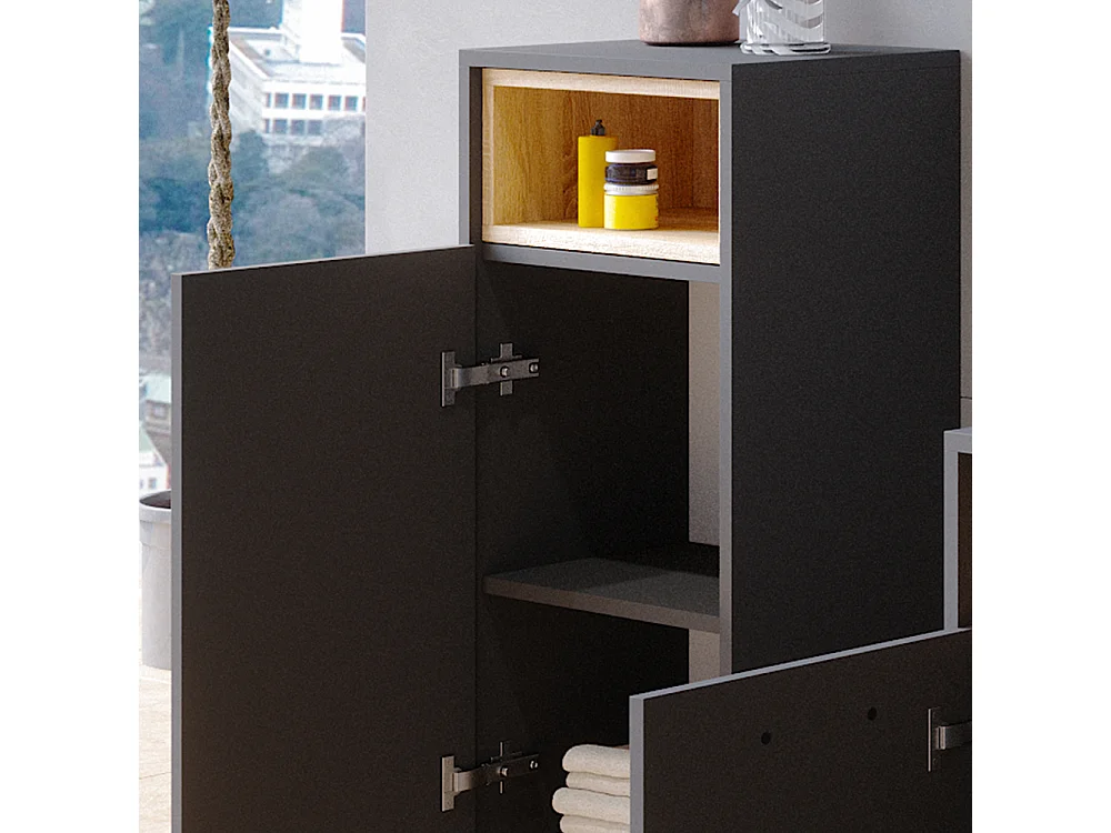 Midischrank anthrazit 38x30x93 beatrice