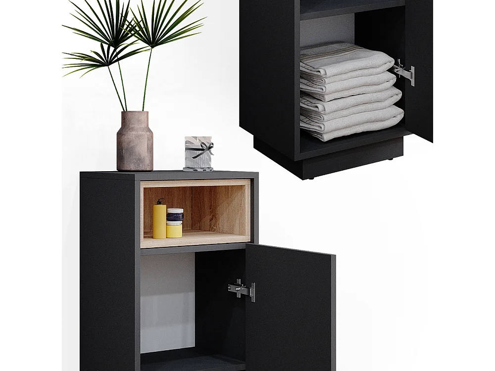 Midischrank anthrazit 38x30x93 beatrice