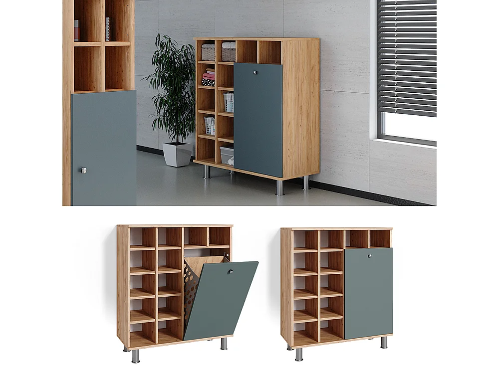 Badschrank grün 78.4x34x91.6 fynn