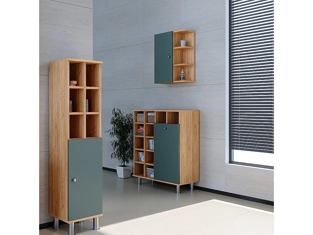 Badschrank grün 78.4x34x91.6 fynn