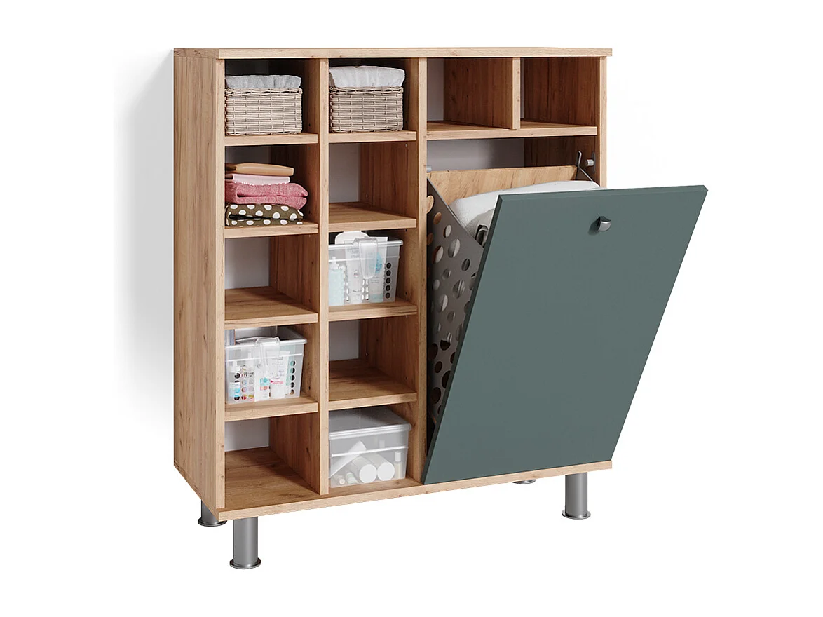 Armoire de salle de bain vert 78.4x34x91.6 fynn