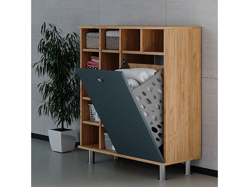 Armoire de salle de bain vert 78.4x34x91.6 fynn