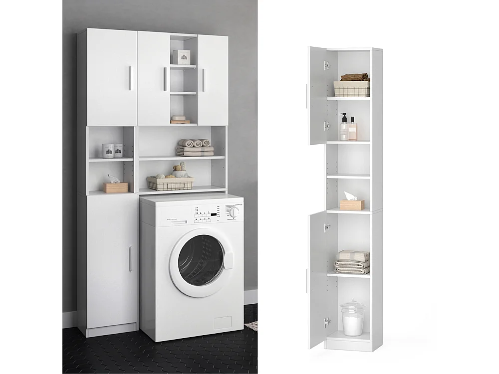 Badschrank weiß 32x25.8x190 luis