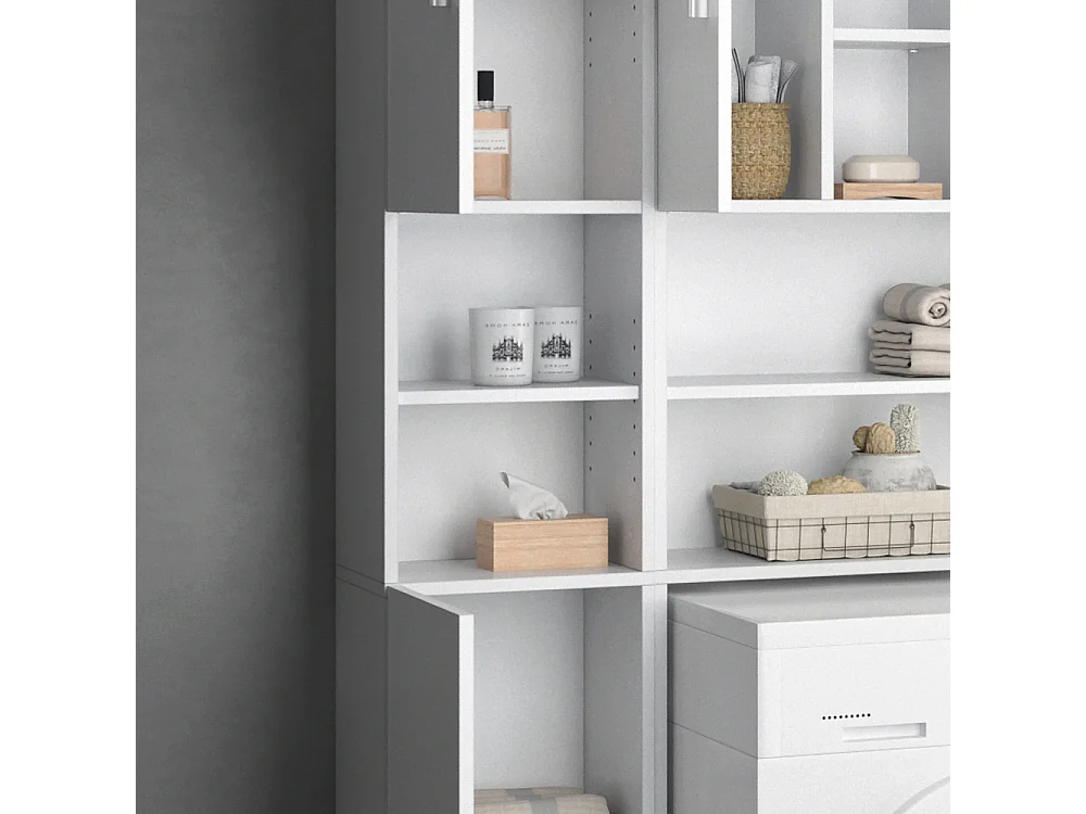 Meuble salle de bain blanc 32x25.8x190 luis