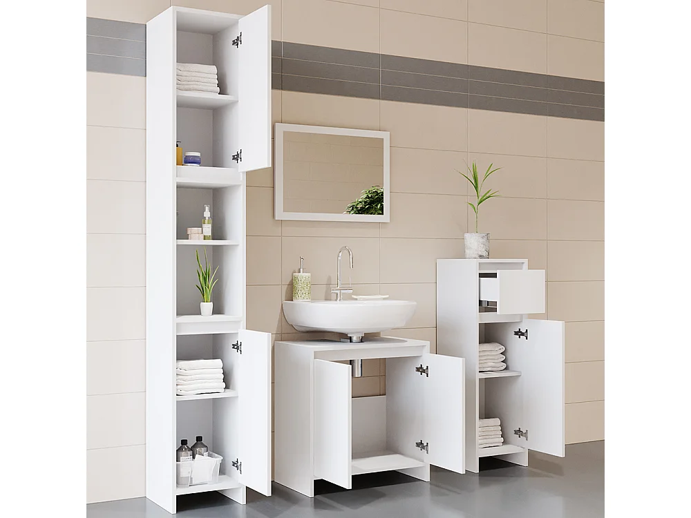 Badschrank weiß 30x30x190 emma