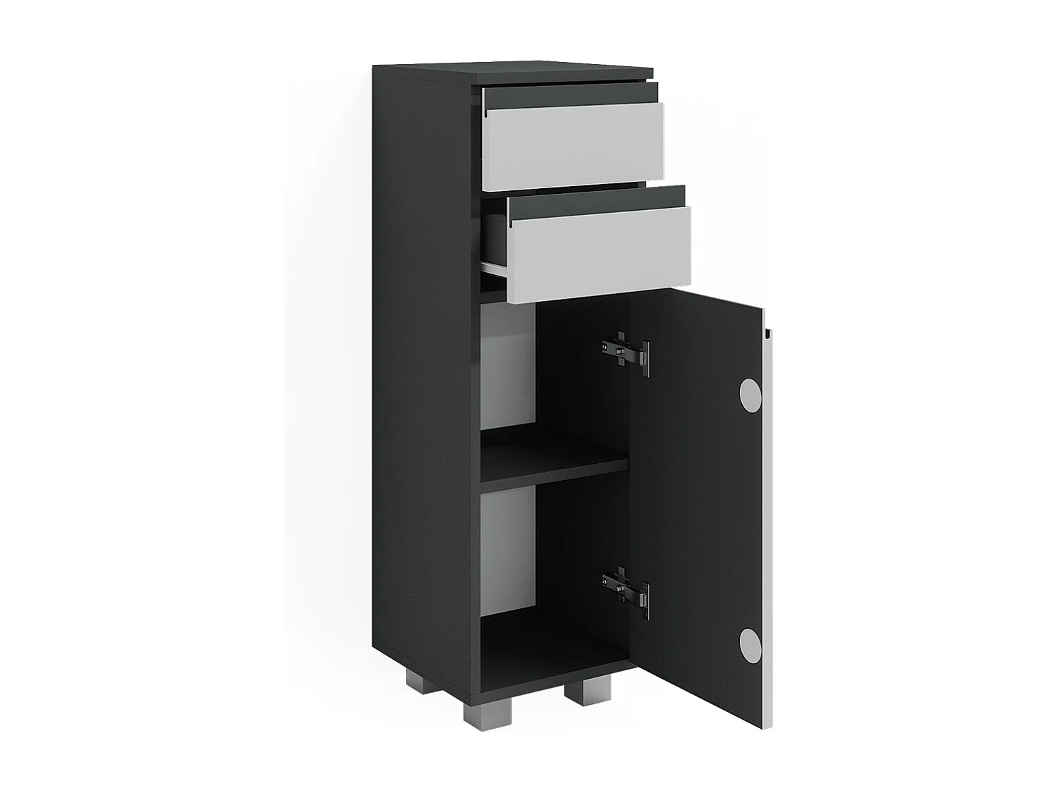 Midischrank weiß 30x30x95 j-shape