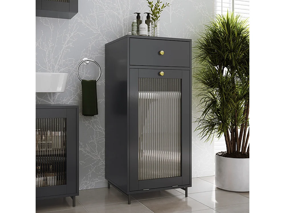 Midischrank grau 40x40x96 malte