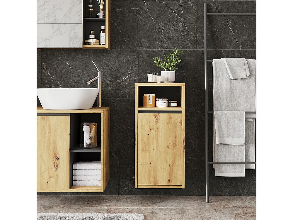 Armoire de salle de bain artisan/gris 38x33x80 viola