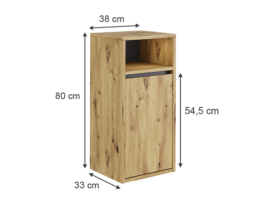 Armoire de salle de bain artisan/gris 38x33x80 viola