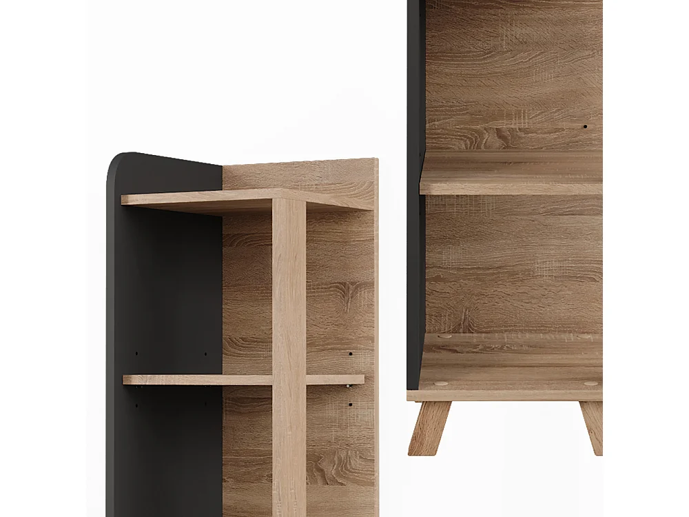 Étagère de salle de bain sonoma/anthracite 30x35x128 karen