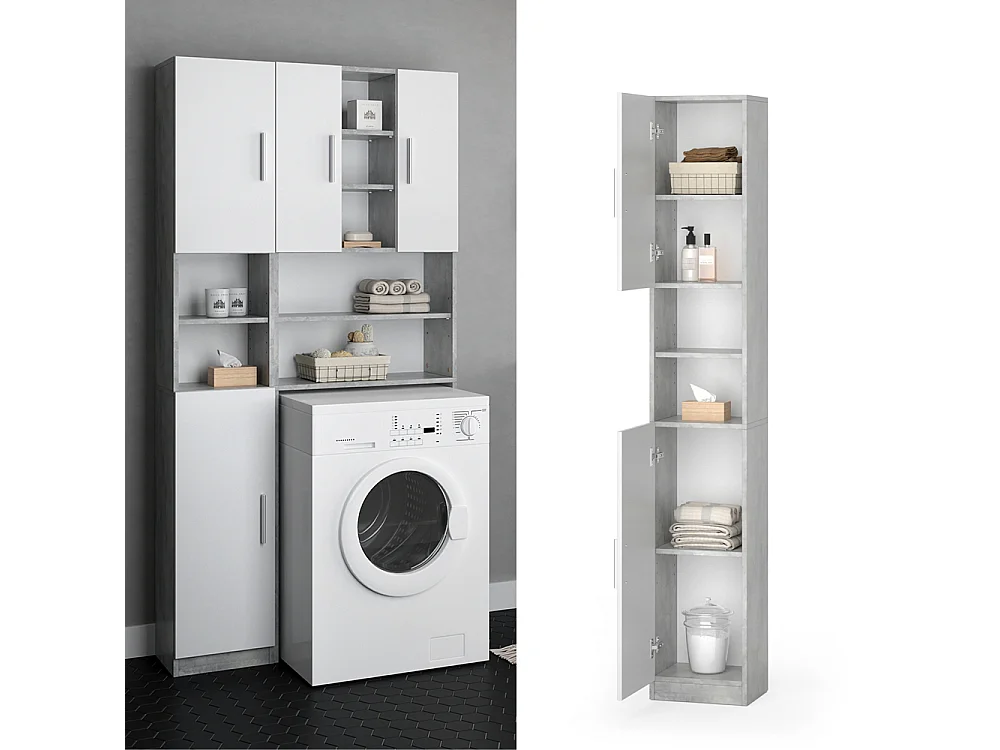 Badschrank beton 32x25.8x190 luis