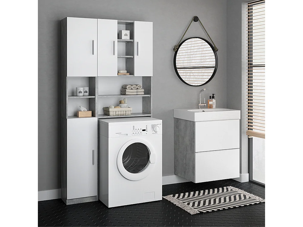 Badschrank beton 32x25.8x190 luis