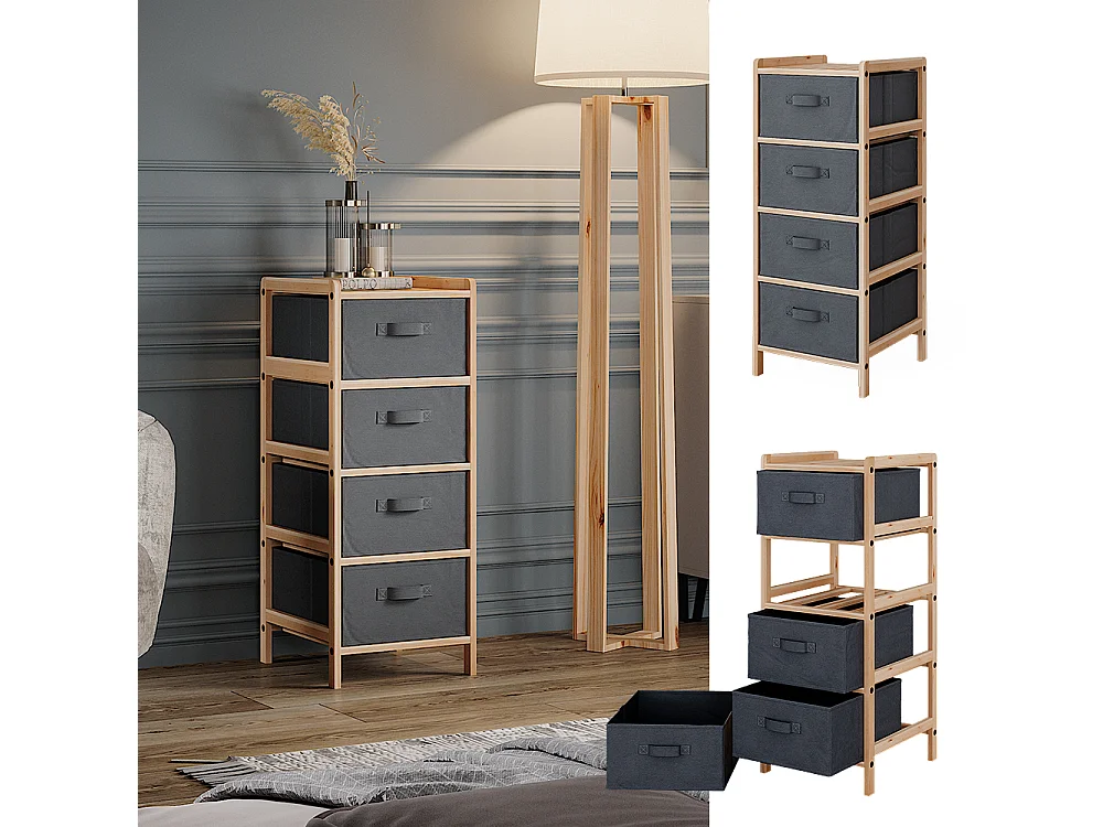 Mobile da bagno grigio 34.5x36.5x86 bruno