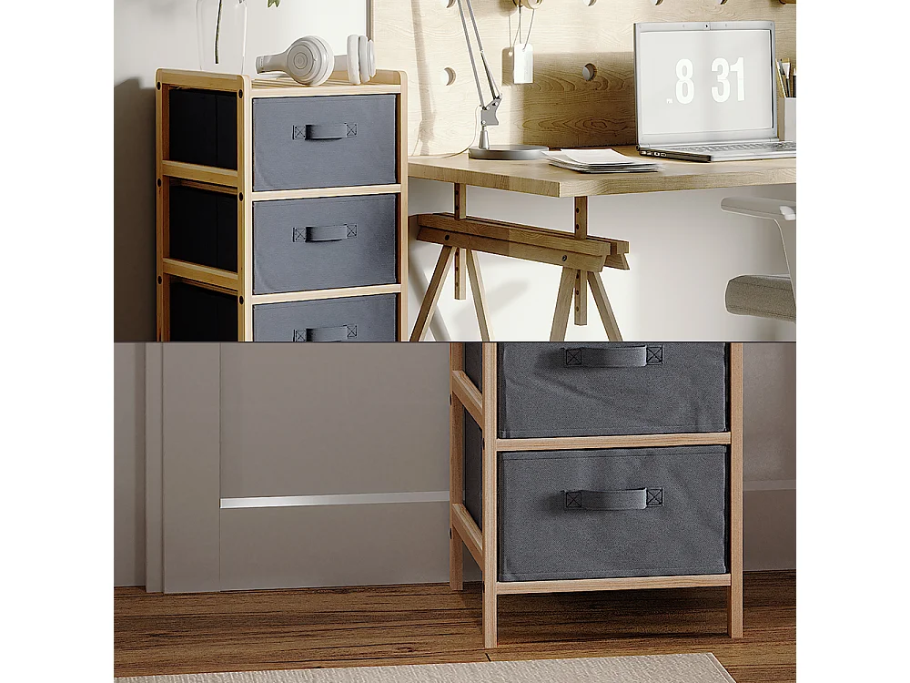 Mobile da bagno grigio 34.5x36.5x86 bruno